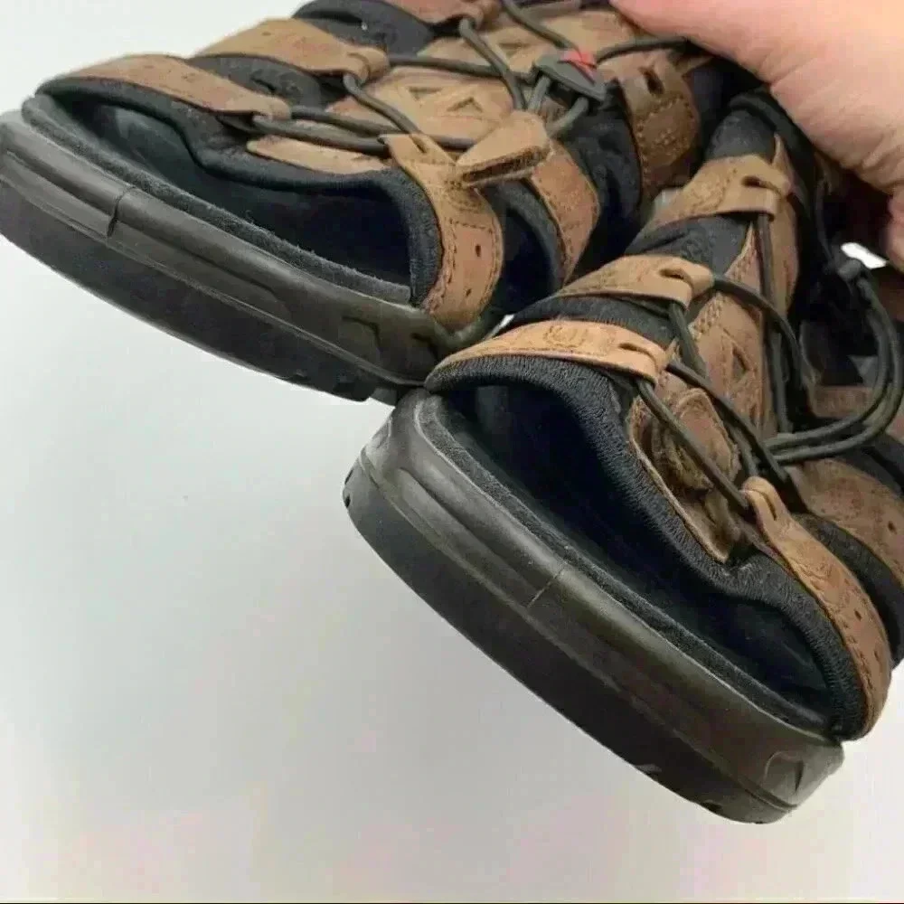 Ecco mens 44 10.5 brown leather walking outdoors